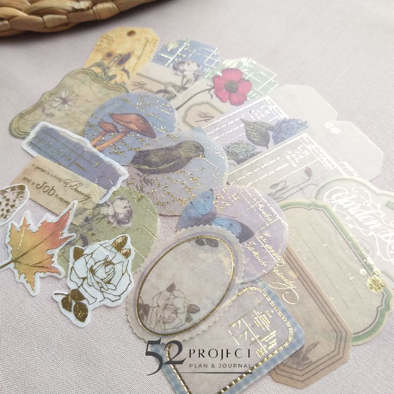

Vintage Bronzing Foil Sticker