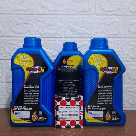 Paket 3L oli daihatsu genuine 5w 30 & filter oli xenia/rocky/sigra/ayla