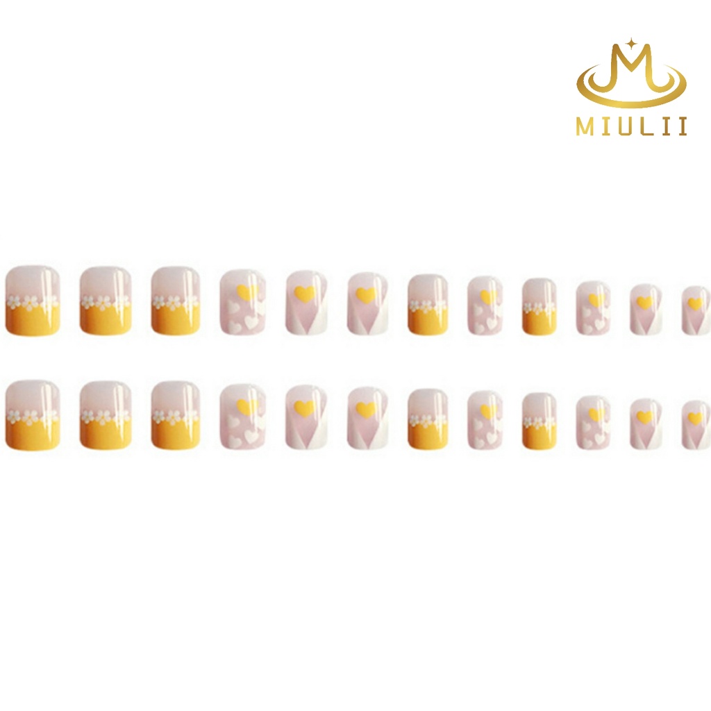 MIULII / KUKU PALSU A0671 / 24PCS / 3D / NAIL ART / PREMIUM / PINK / CUTE / FREE LEM JELLY / KUTEK