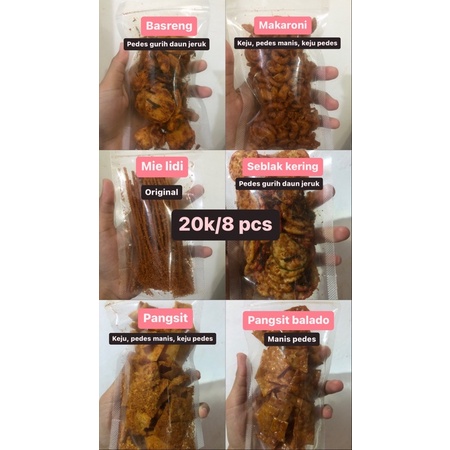 

aneka kripik/snack 20k get 8