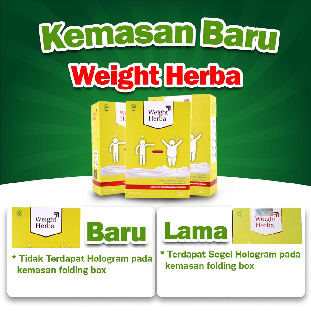 Weight Herba Paket 2 Box - Susu Kambing Etawa Tingkatkan Nafsu Makan Penambah Berat Badan Protein &amp; Kesehatan Pencernaan Tanpa Olahraga Menjaga Tekanan Darah Isi 200gr