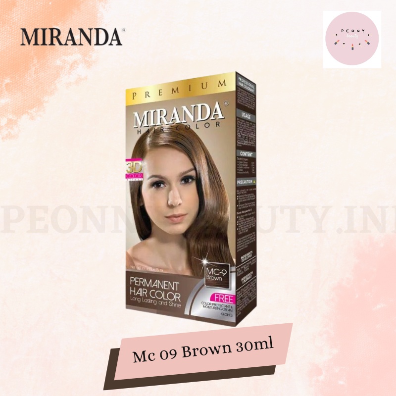 MIRANDA Hair Color MC-09 Brown (30ML) | Pewarna Rambut Coklat