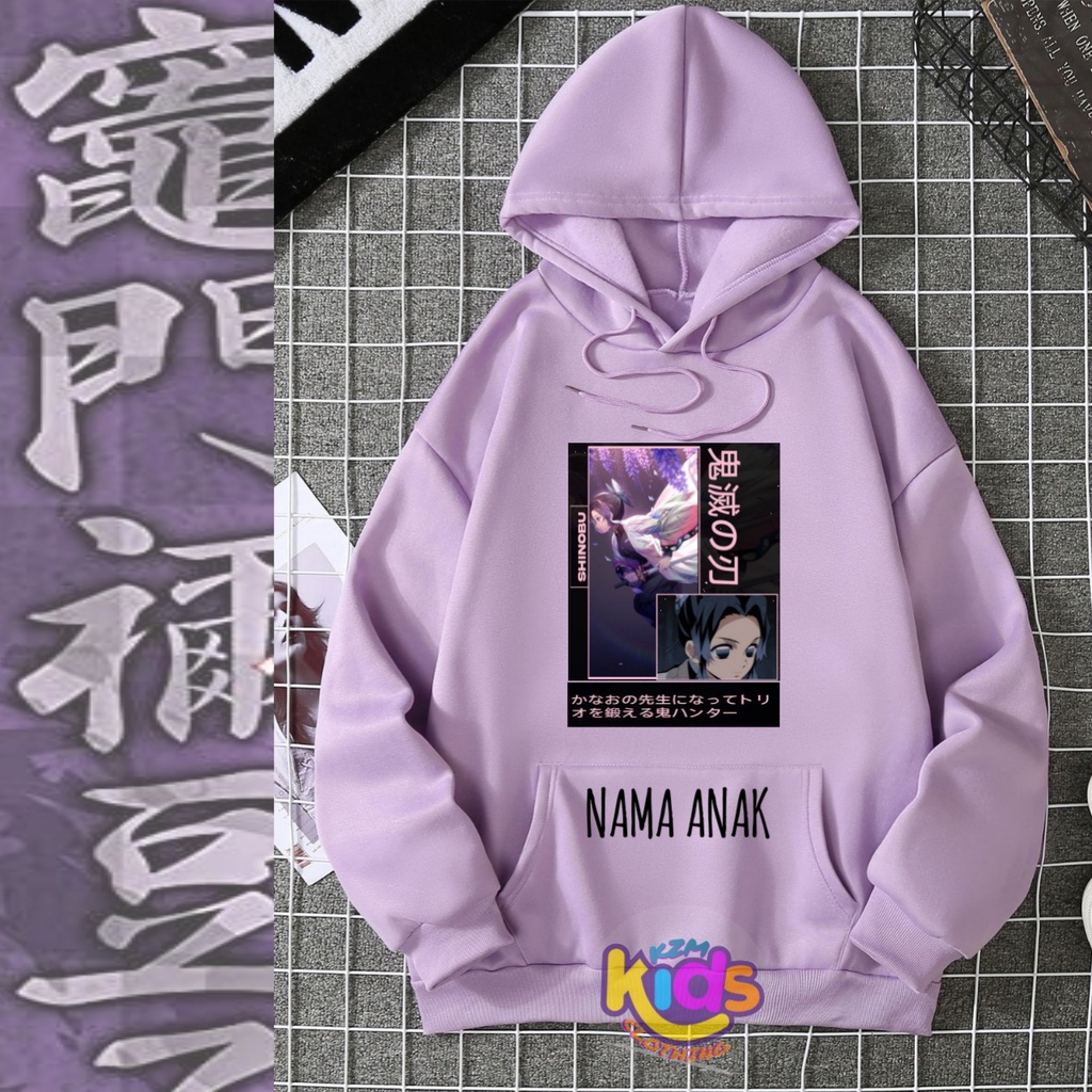 Jaket Hoodie Anak DEMON SLAYER Hashira Shinobu Kocho Baby Jaket Anime