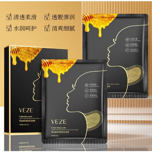 LM-FZ282324 Veze Masker Leher Smoothing Skin Anti Wrinkle Moisturizing Golden Honeycomb