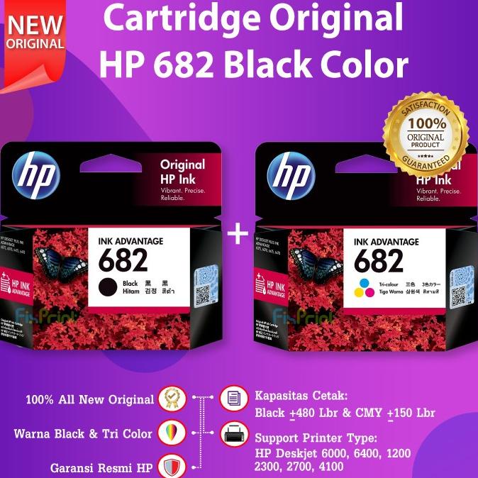 Promo Cartridge HP 682 Black Color Refill Printer 2336 6075 6078 6475 6478