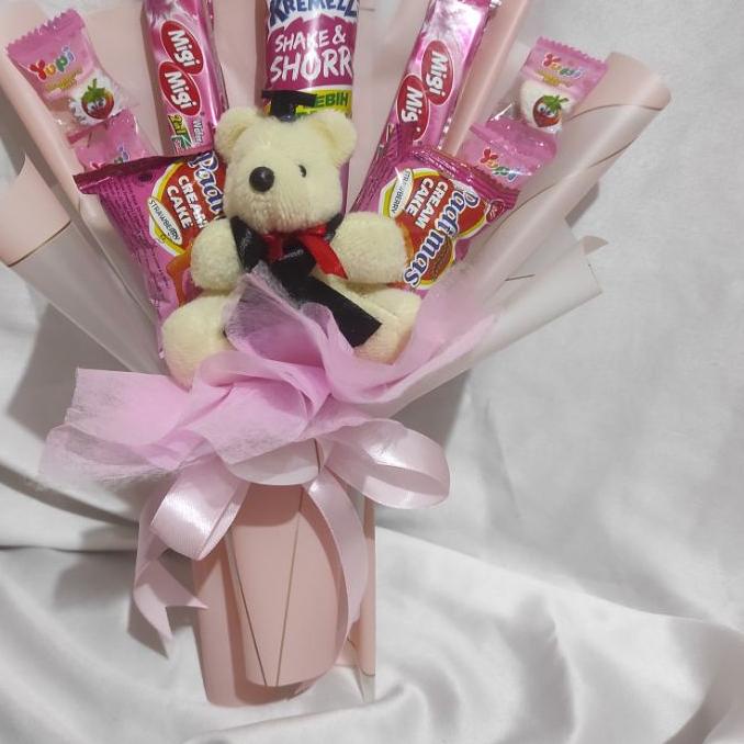 

Promo 7.7 Bucket Snack bouquet mini wisuda/birthday/graduation