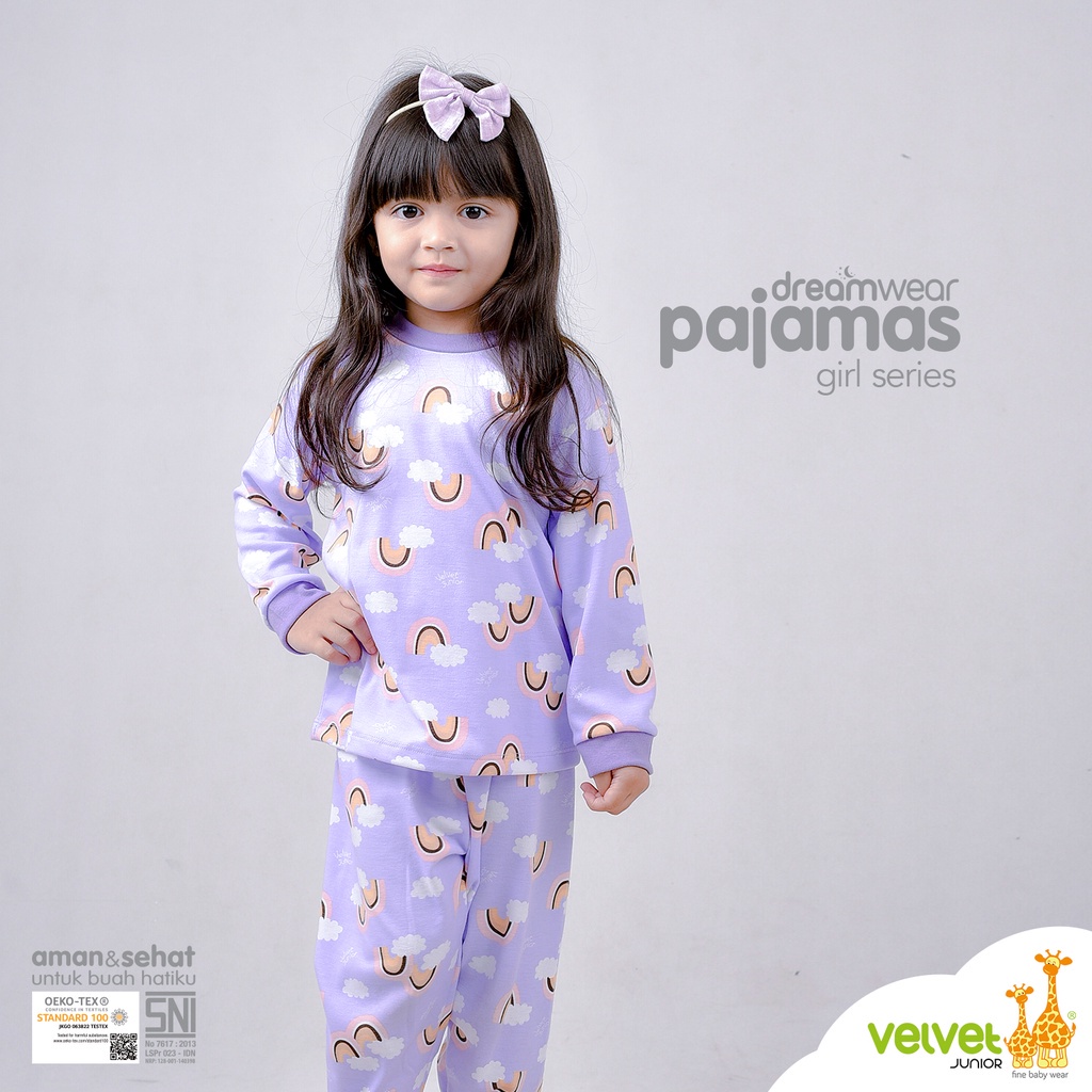 Baju Bayi Setelan Panjang Piyama Anak Laki Laki Perempuan Velvet Junior Brightful &amp; Cotton Candy Series