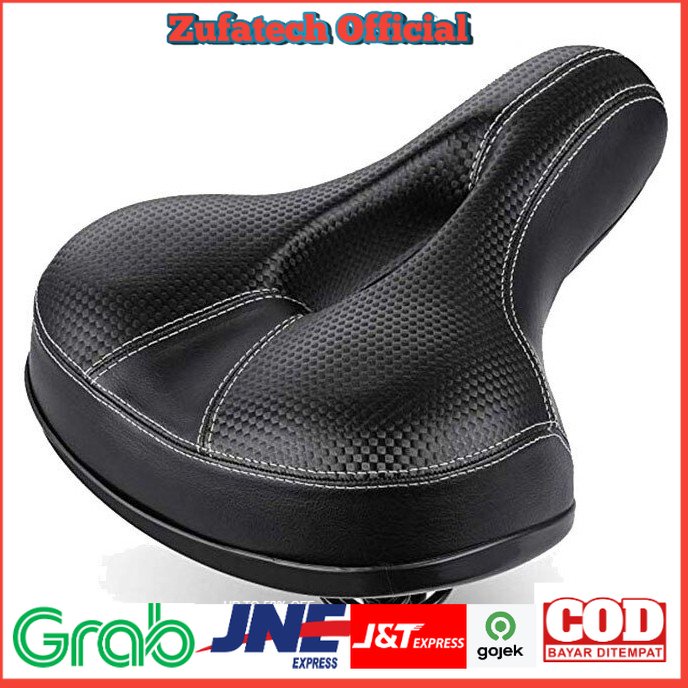 UpperX Jok Sadel Sepeda Bike Saddle Wide Seat Soft Pad Cushion - UX01 - Black