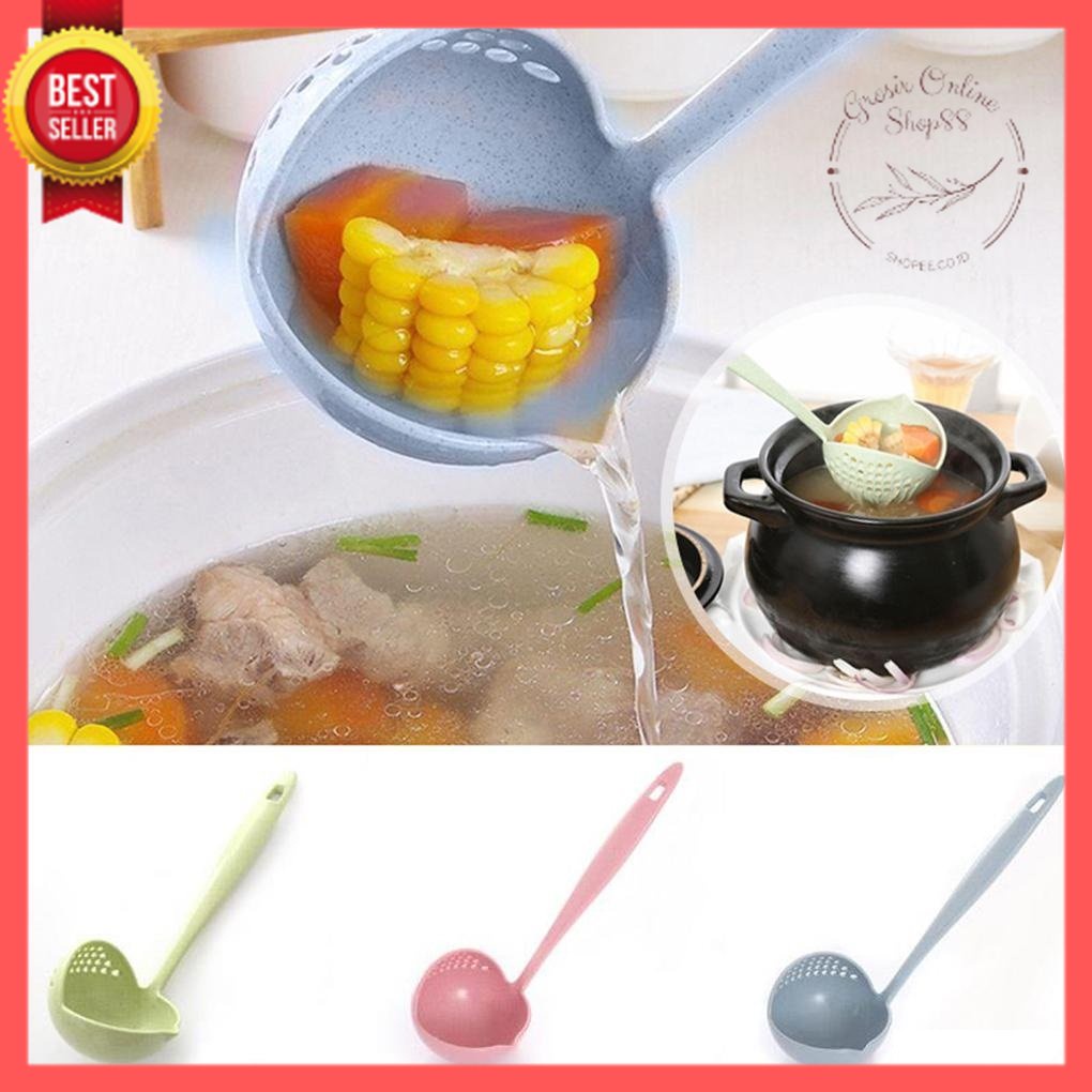 GOS -B201- Sendok Sup 2 in 1 - Sendok Sup Centong Sayur dengan Tirisan - Centong Sayur 2 in 1