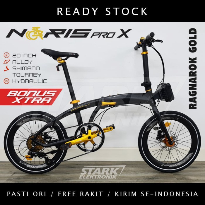 PACIFIC NORIS PRO SEPEDA LIPAT BLACK GOLD READY / PACIFIC NORIS PRO SEPEDA LIPAT BEBAS ONGKIR