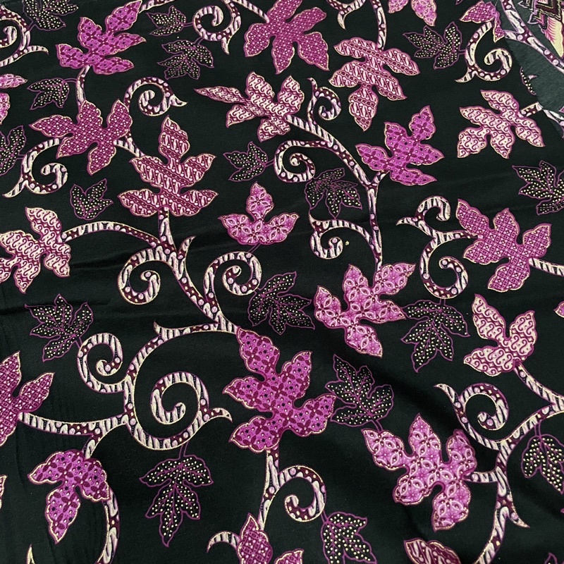 Kain Batik Hitam Pink 2 Meter