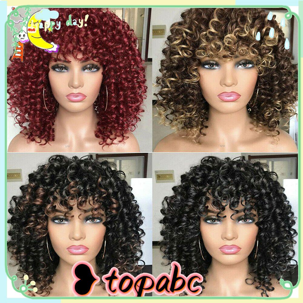 Top Wig Pendek DIY Rambut Sintetis Cosplay Wig Sintetis