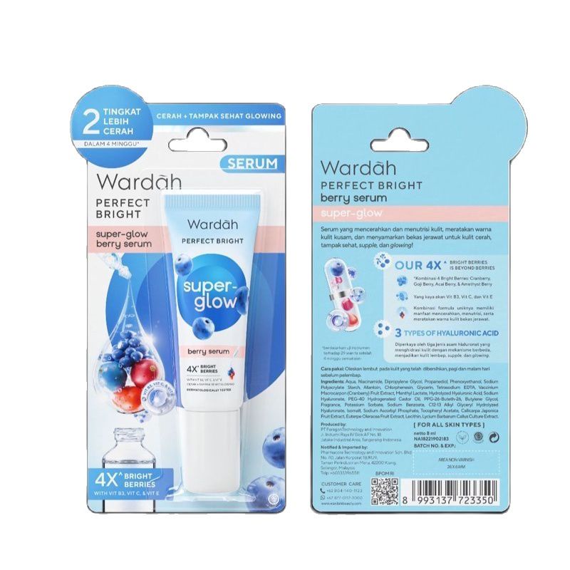 Wardah Perfect Bright Super Glow Berry Serum - serum mini 6ml