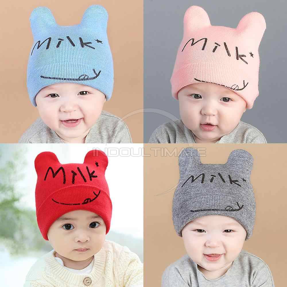 Topi Rajut Bayi Milk BH-094 Kupluk Rajut Bayi Topi Kupluk Bayi Lucu Perlengkapan Bayi Topi Anak Topi Rajut Anak Perlengkapan Anak Penutup Kepala