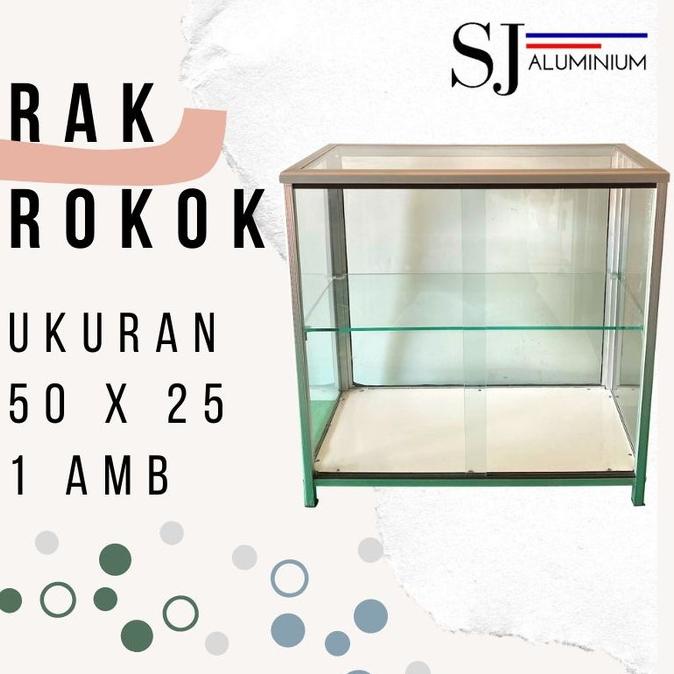 Etalase Kaca - Rokok/Makanan/Warung - Ukuran 50 cm paling dicari