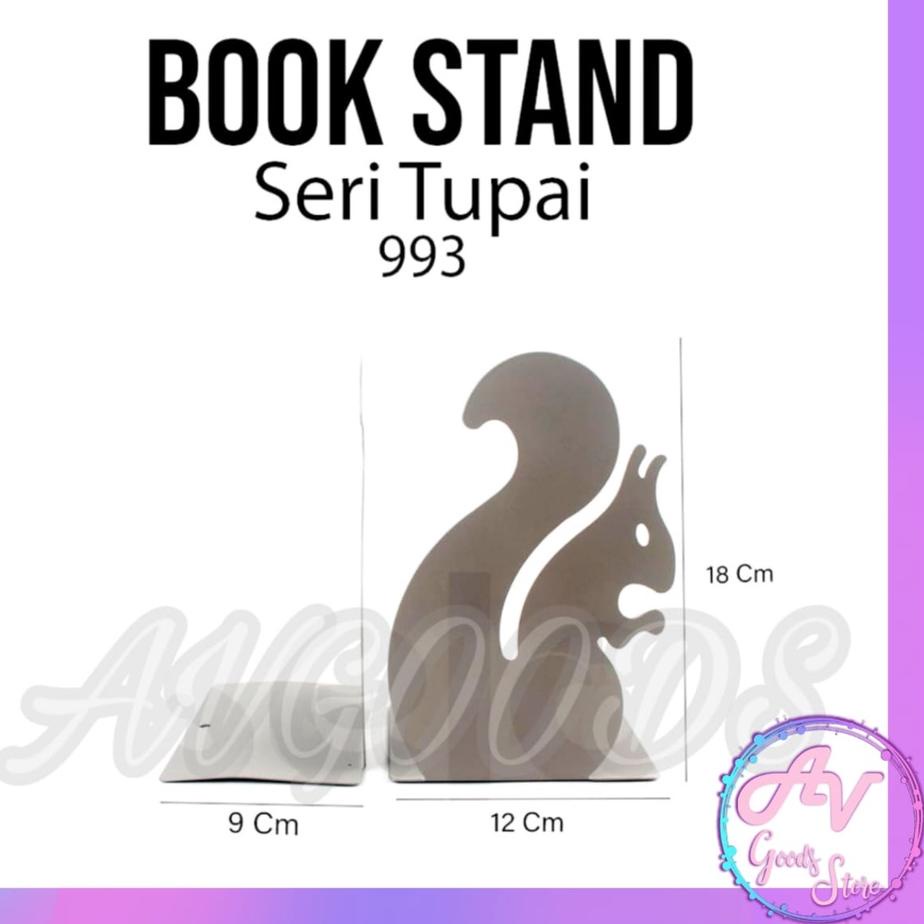 

KODE-ES24 Book Stand / Sandaran Buku / Penyangga buku / pembatas buku / Book end fancy besi (2pcs) [NX3]