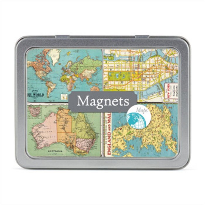 

CAVALLINI VINTAGE MAPS SET OF 24 MAGNETS IN TIN