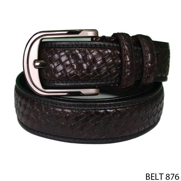 Sabuk Pinggang Rel Semi Kulit Hitam – BELT 876