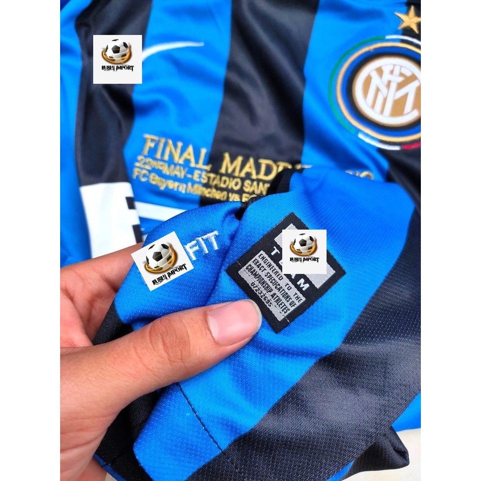 Jersey Baju Bola Retro Inter Home 2010 2011 ( Final Madrid ) Grade Ori