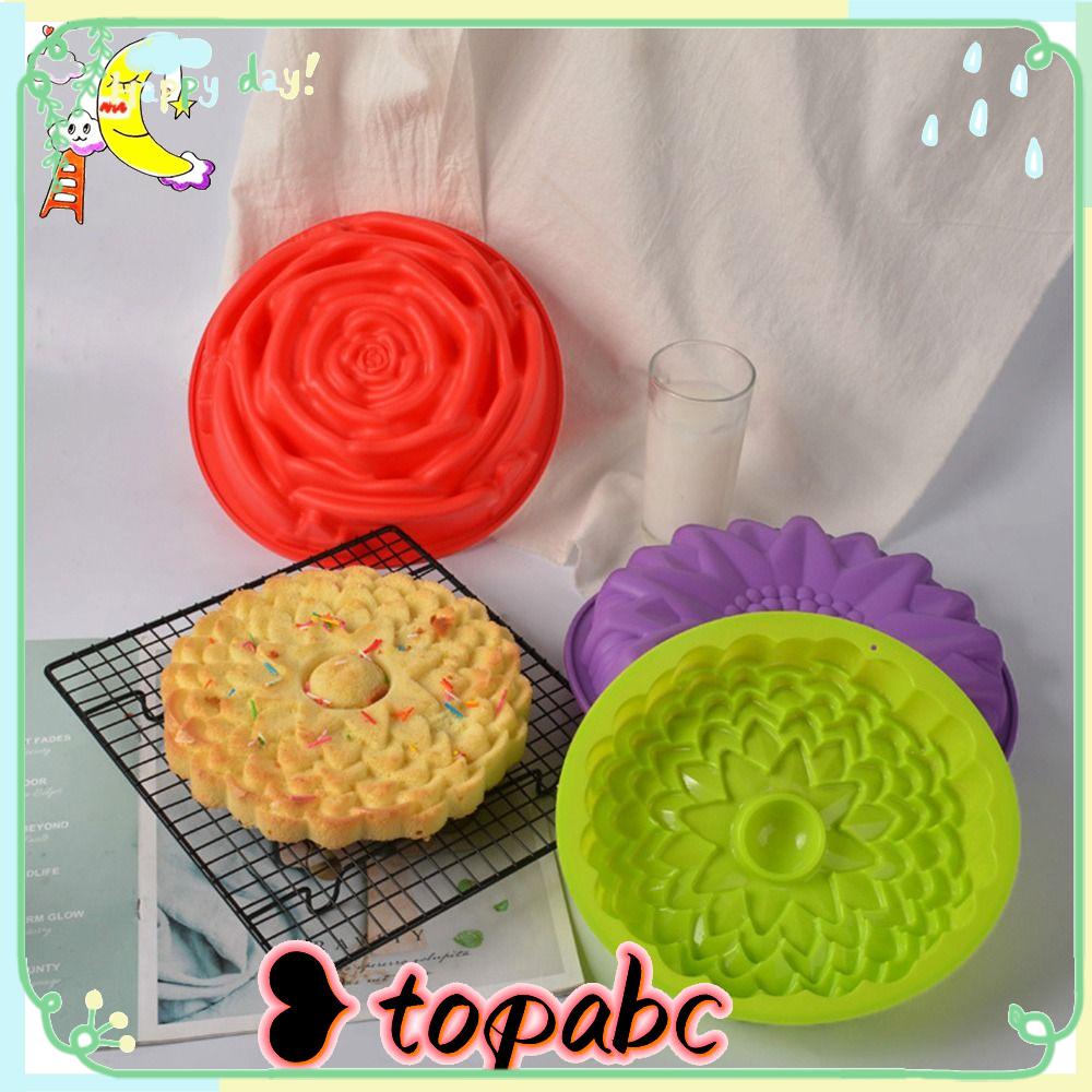 Top 3D Bunga Bulat DIY Craft Soap Mould Alat Dekorasi Kue Cetakan Mousse