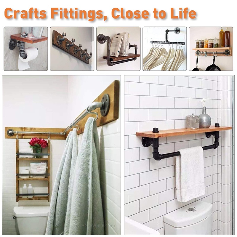 Flange Drat Fitting Floor Flange Besi Pipa Threaded Dinding Lantai Antik 1/2inch 3/4inch