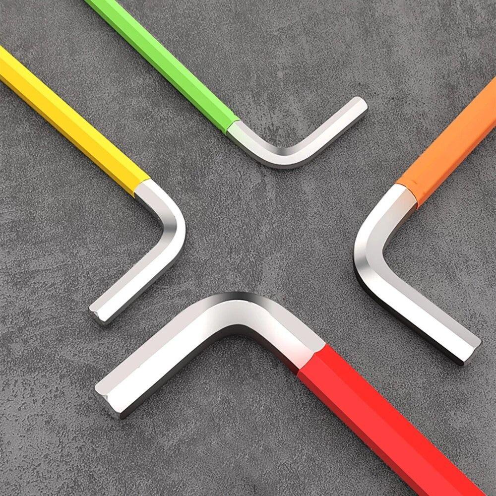 Solighter 9 Pcs Hex Key Wrench T-Handle Ball End Set Alat Hexagonal Segi Enam Internal