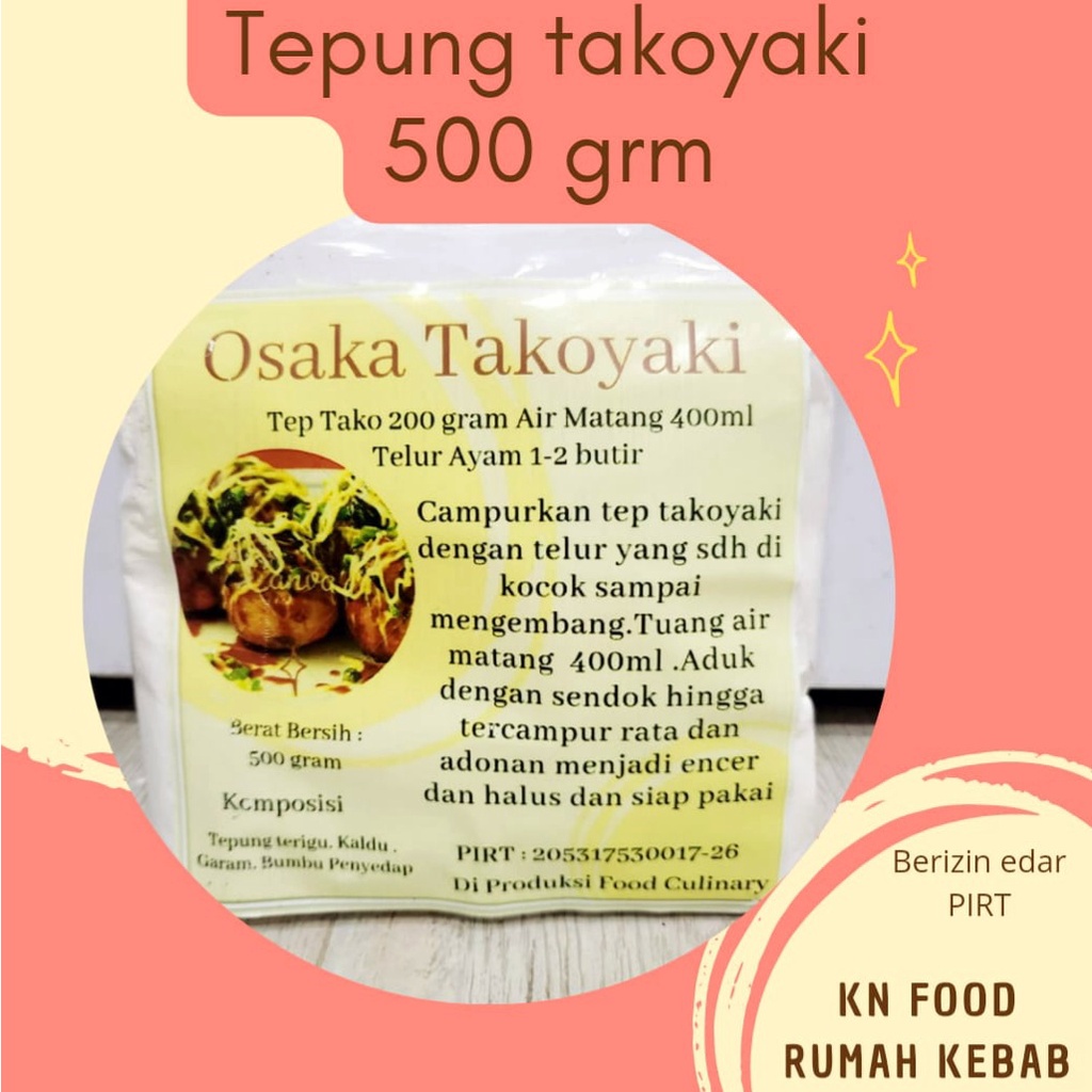 

Tepung takoyaki premix 500 gr Tepung Takoyaki Okonomiyaki Instan