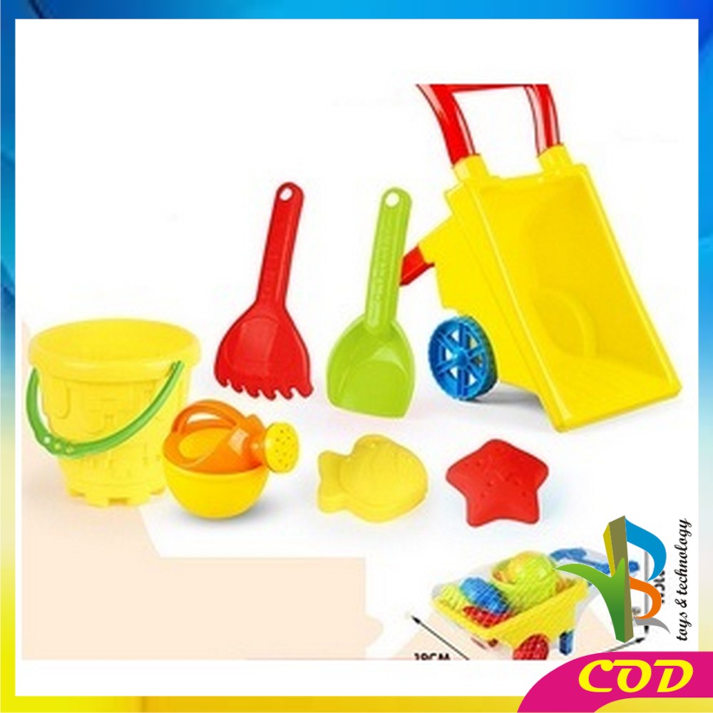 RB-M160 M182 Mainan Anak Cetakan Pasir Pantai / Mobil Truk Gerobak Pasir / Ember Sekop Pasir Anak