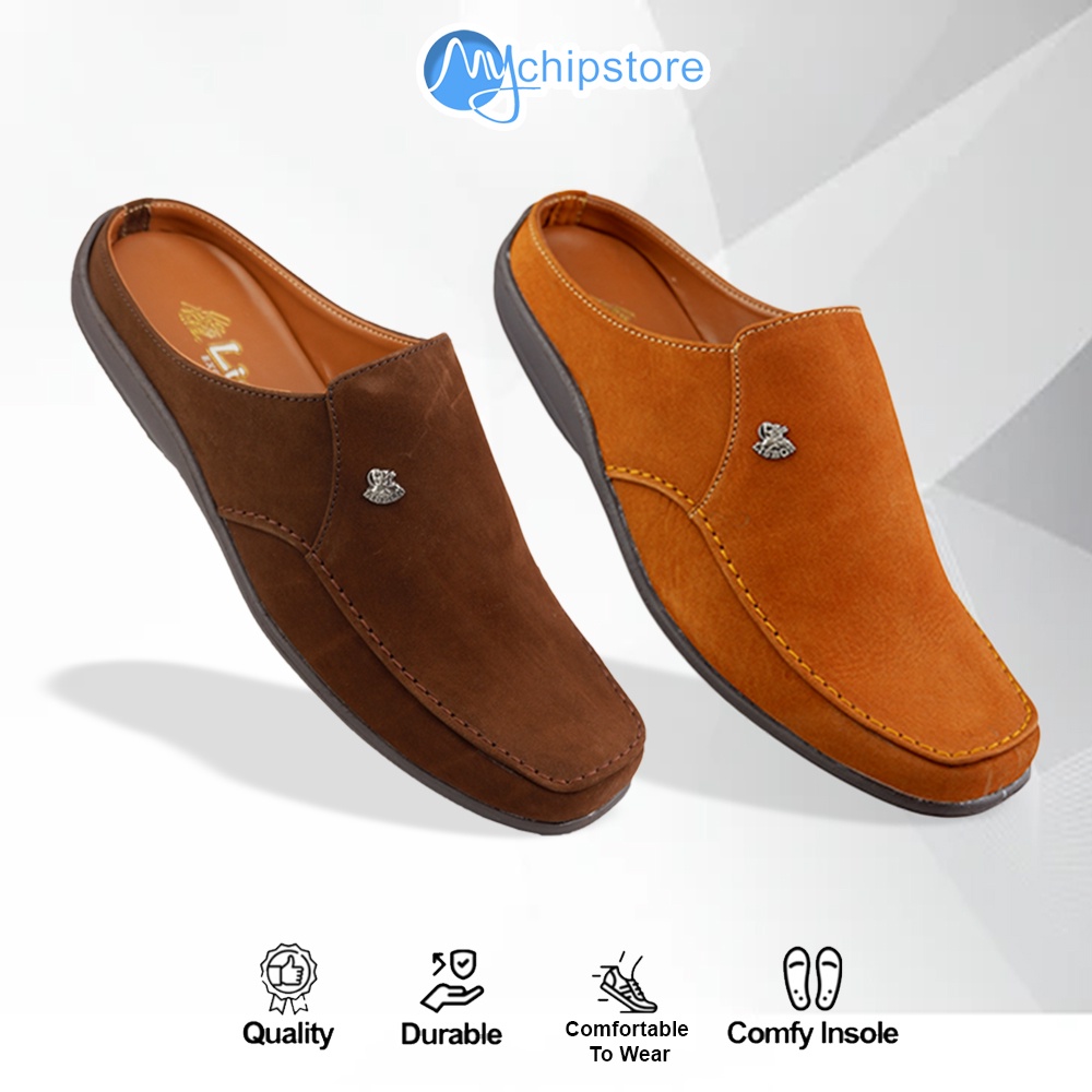 Sepatu Sandal Selop Pria Dewasa Kulit LISBON LD 792