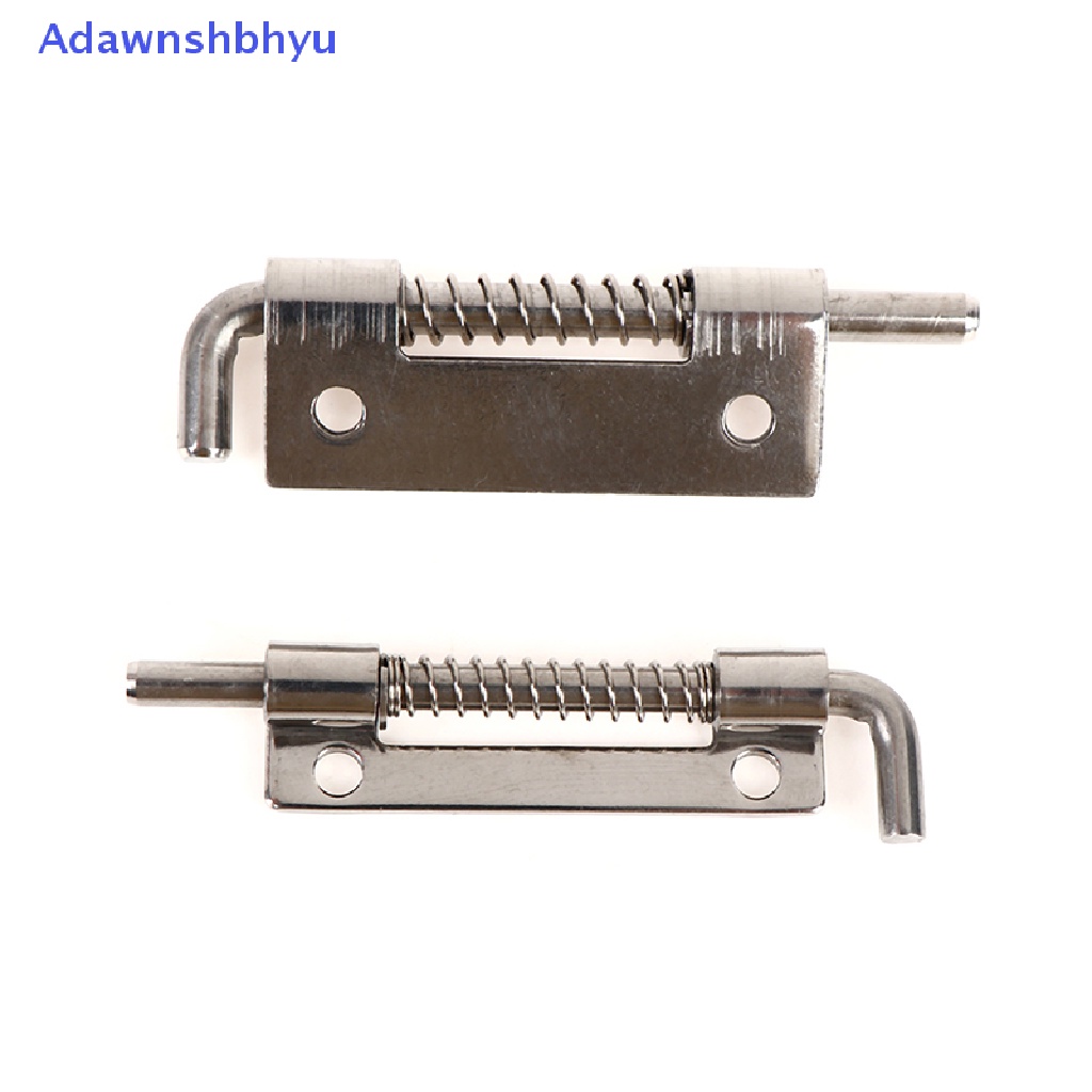 Adhyu 1pc 304engsel Bermuat Stainless Steel Pengaman Spring Bolt Barrel Latch Hardware ID