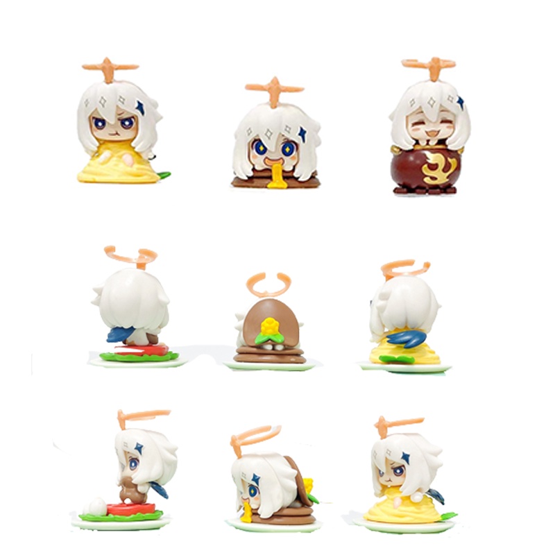 Action Paimon Impact Figure 6pcs/set Genshin Mainan Ornamen Hadiah Anak Desktop