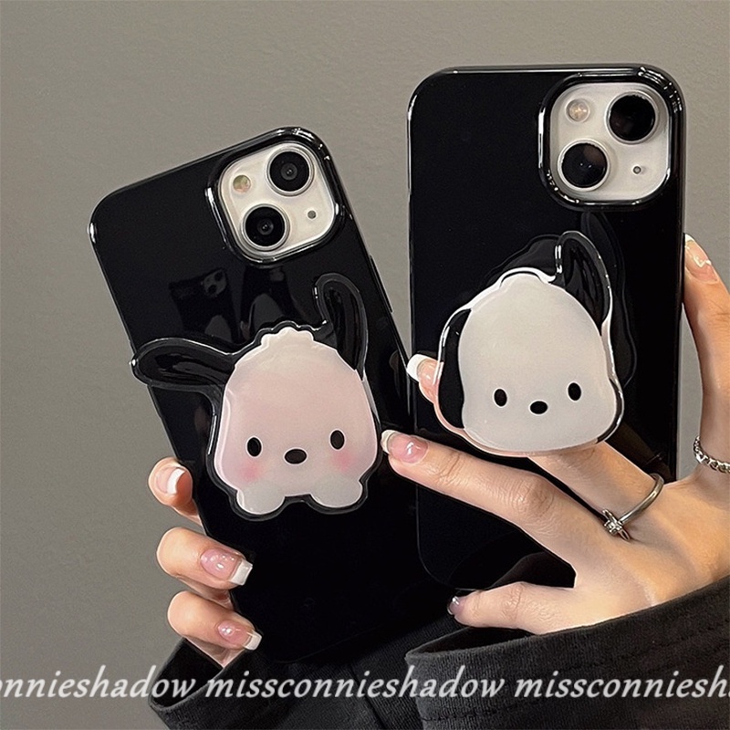 Couple Lucu Kartun Pochacco Glossy Airbag Braket Yang Dapat Dilipat Ring Holder Universal Scalable Phone Stand Holder Phone Grips