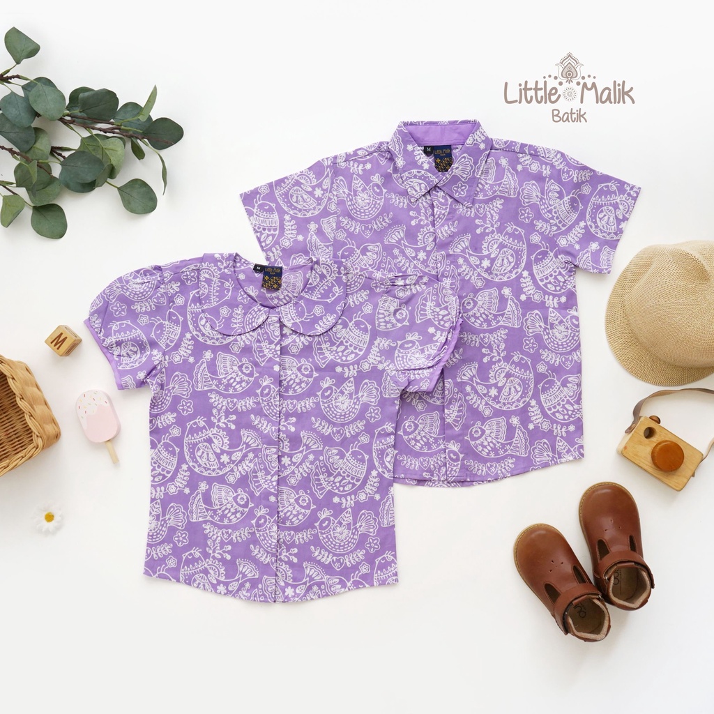 Kemeja Batik Anak Couple Lengan Pendek By Little Malik Batik, Batik Organik