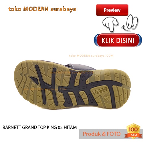 BARNETT GRAND TOP KING 02 HITAM sandal pria casual sandal jepit