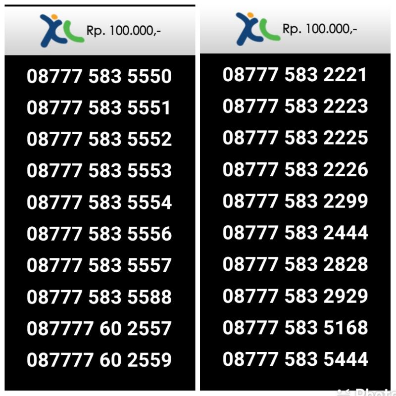 nomor cantik xl seri double abba 7887 7557 ibm10