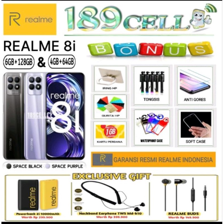 REALME 9 4G 8/128 GB | REALME9 C55 6/128 | C55 8/256 | C25 4/128 GB GARANSI RESMI REALME INDONESIA