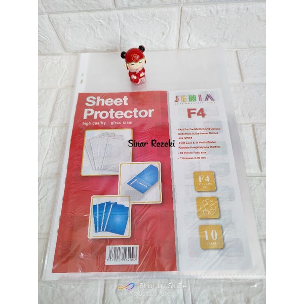 

1pak = 10 buah!! Sheets protector F4/sheet protector A4/sheet protector