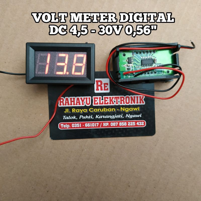 Digital Voltmeter  Dc 4,5-30v Layar 0,56&quot;