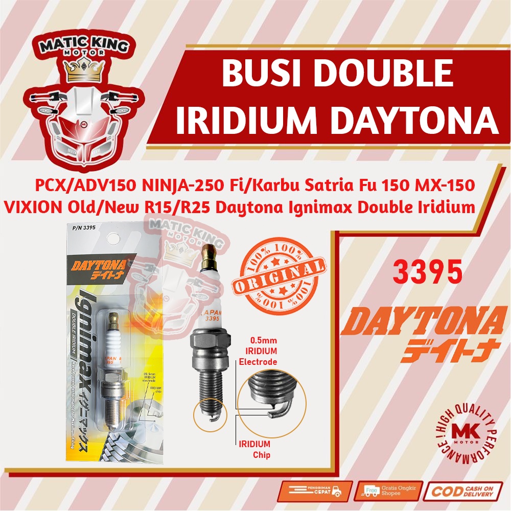 Busi Racing Iridium Vario Satria FU Vixion Old New Ninja 250 Fi Karbu Jupiter MX Thunder 125  PCX ADV R15 R25 150 DAYTONA IGNIMAX 3395