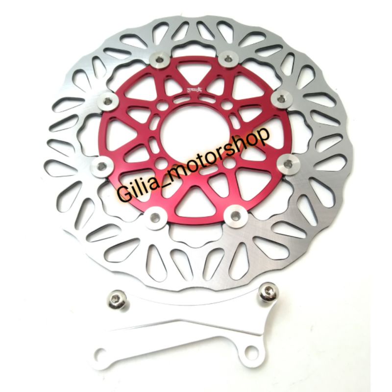 Piringan Cakram Motif Full CNC Floating Disc 260mm 4 lubang Beat Scoopy lama vario 110