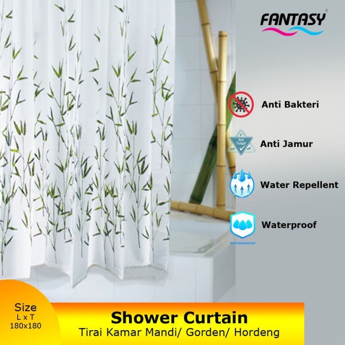 TIRAI KAMAR MANDI BAMBOO SHOWER CURTAIN GORDYN TIRAI SHOWER