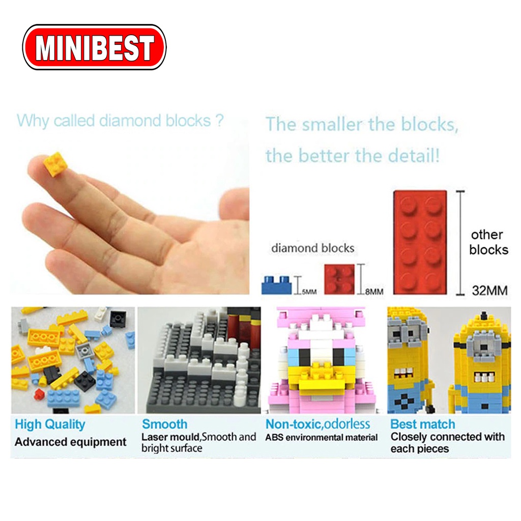 [MB] Mainan Lego Nanolg Block Karakter / Balok Susun Mini / Education Toys Blocks