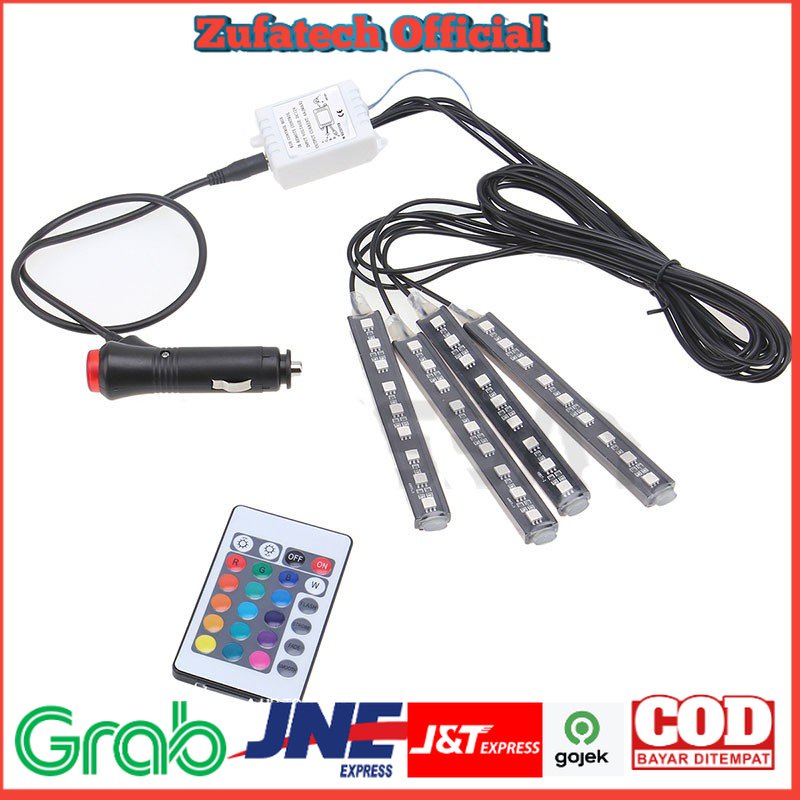 SAARMAT Lampu LED Car Interior Light 5050 RGB + Remote Control - APPFWD1