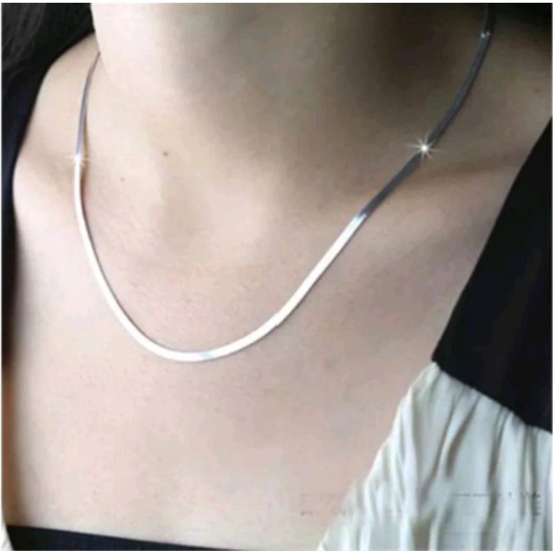 kalung murah model Gepeng dan Pipih untuk pria dan wanita