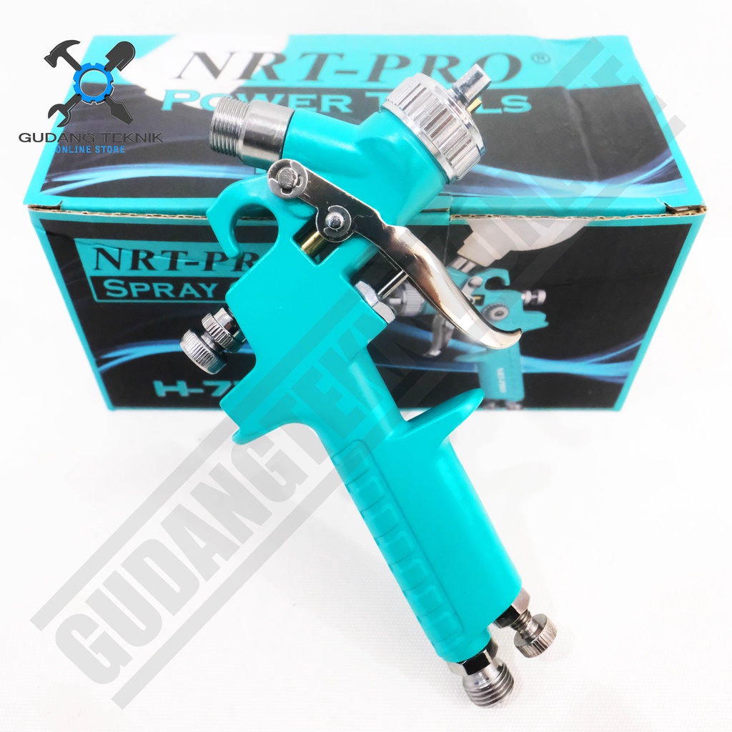 Spray Gun HVLP 400cc NRT PRO H77G / Spraygun Semprot Semprotan Cat H-77 Tabung Atas 400 cc NRT PRO H 77