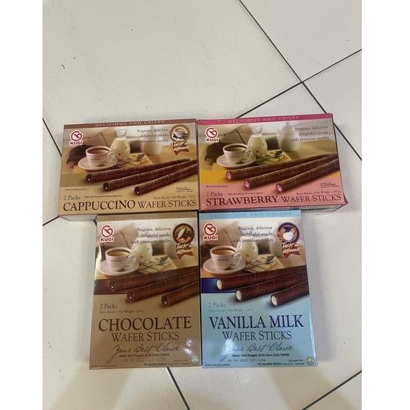 

に Kugi wafer stick 120gr 1kotak isi 2pak FREE BUBBLE WRAP ゃ