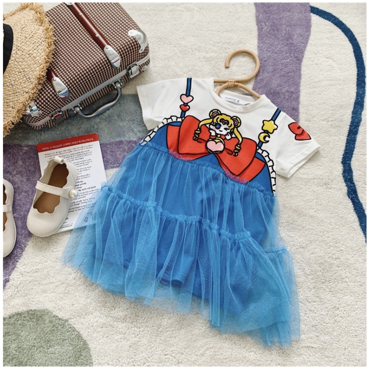 babyfit [1-4thn] baju dress oblong T-shirt tutu anak perempuan lengan pendek import qk-1213