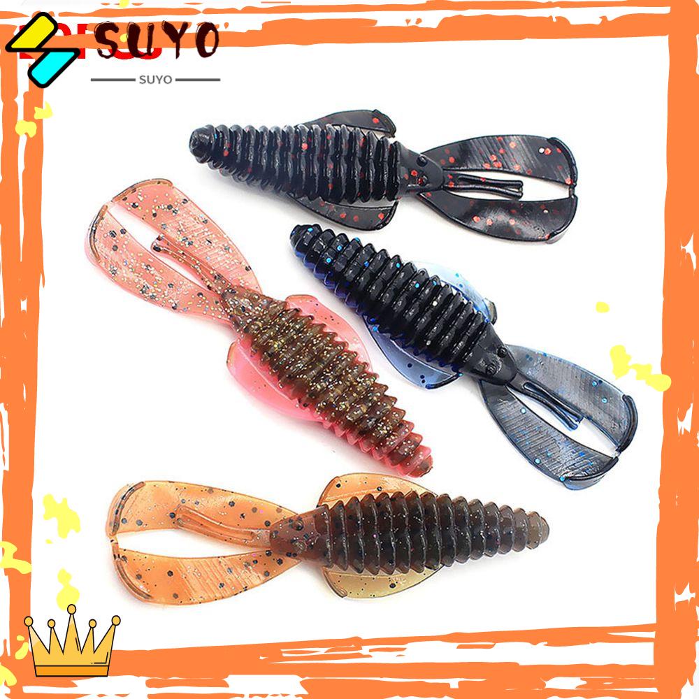 Suyo 10pcs Umpan Pancing Air Tawar Swimbait 8cm 4.5g Shrimp Tackle