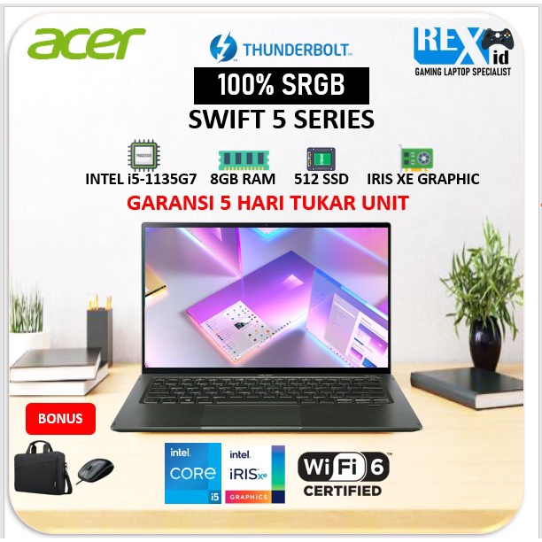 Laptop ACER SWIFT 5 / SWIFT 3 i5 1135G7 100%SRGB