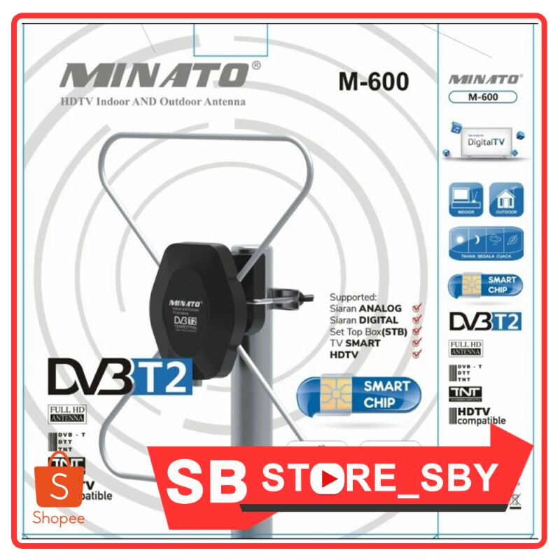 MINATO ANTENA TV DIGITAL M 600 (INDOOR & OUTDOOR)